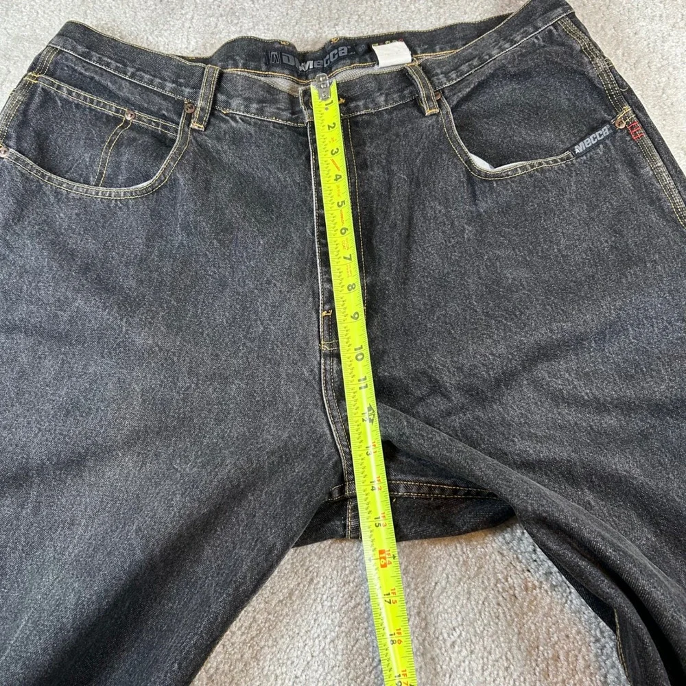 VTG Y2K Mecca Carpenter Jeans Mens 40 Black Baggy Relaxed Fit Utility Streetwear